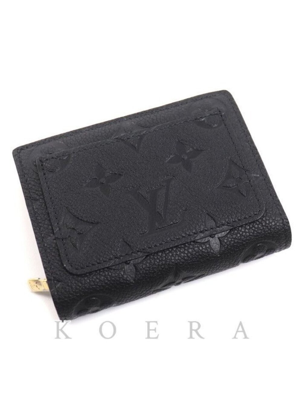 Louis Vuitton Portefeuille Clair Bifold Wallet Monogram Empreinte Noir IC